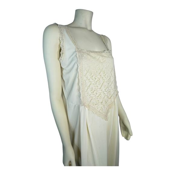 American Vintage 1960's handmade cream lace slip size medium - Picture 14 of 16